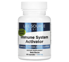 Life Source Basics (WGP Beta Glucan), Активатор иммунной системы, 500 мг, 60 капсул
