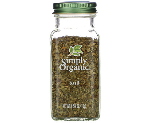 Simply Organic, Базилик, 0,54 унции (15 г) Simply Organic, Базилик, 0,54 унции (15 г)