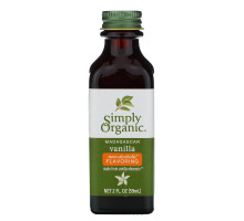 Simply Organic, Мадагаскарсая ваниль, безалкогольный ароматизатор, выращено на ферме, 2 жидких унций (59 мл)