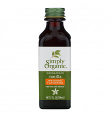 Simply Organic, Мадагаскарсая ваниль, безалкогольный ароматизатор, выращено на ферме, 2 жидких унций (59 мл)