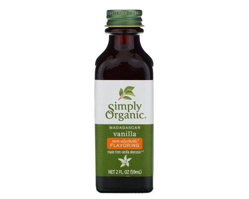 Simply Organic, Мадагаскарсая ваниль, безалкогольный ароматизатор, выращено на ферме, 2 жидких унций (59 мл) Simply Organic, Мадагаскарсая ваниль, безалкогольный ароматизатор, выращено на ферме, 2 жидких унций (59 мл)