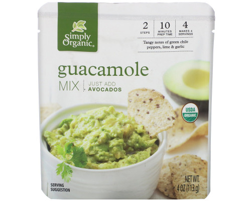 Simply Organic, Organic, Guacamole Mix, 4 oz (113 g) Simply Organic, Organic, Guacamole Mix, 4 oz (113 g)