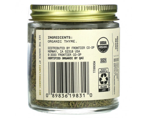Травяные сборы и чаи Simply Organic, Single Origin, польский чабрец, 28 г (1 унция) Травяные сборы и чаи Simply Organic, Single Origin, польский чабрец, 28 г (1 унция)