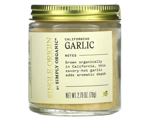 Simply Organic, Single Origin, Californian Garlic, 2.79 oz (79 g) Simply Organic, Single Origin, Californian Garlic, 2.79 oz (79 g)