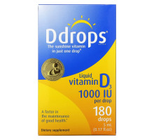 D Drops Жидкий витамин D3 1000 МЕ 017 жидких унций (5 мл)