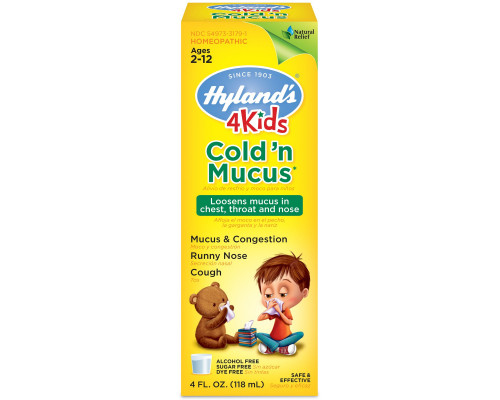 Hyland's 4 Kids Cold 'n Mucus 4 fl oz (118 ml) Hyland's 4 Kids Cold 'n Mucus 4 fl oz (118 ml)