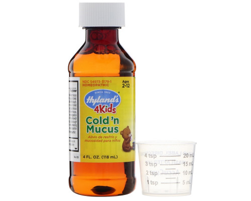 Hyland's 4 Kids Cold 'n Mucus 4 fl oz (118 ml) Hyland's 4 Kids Cold 'n Mucus 4 fl oz (118 ml)