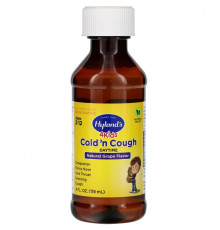 Hyland's, 4 Kids, Daytime Cold 'n Cough, Ages 2-12, Natural Grape Flavor, 4 fl oz (118 ml)