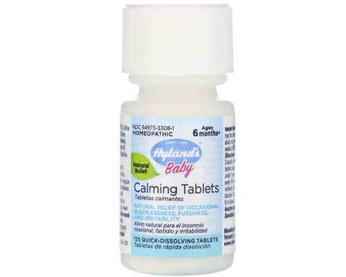 Hyland's, Baby, Calming Tablets, Ages 6 Months+, 125 Quick-Dissolving Tablets Hyland's, Baby, Calming Tablets, Ages 6 Months+, 125 Quick-Dissolving Tablets