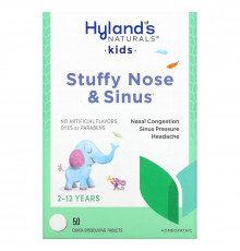 Hyland's,  4 Kids, Stuffy Nose and Sinus, 2-12 Years, 50 Quick-Dissolving Tablets