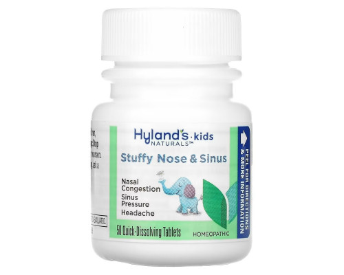 Hyland's, 4 Kids, Stuffy Nose and Sinus, 2-12 Years, 50 Quick-Dissolving Tablets Hyland's, 4 Kids, Stuffy Nose and Sinus, 2-12 Years, 50 Quick-Dissolving Tablets