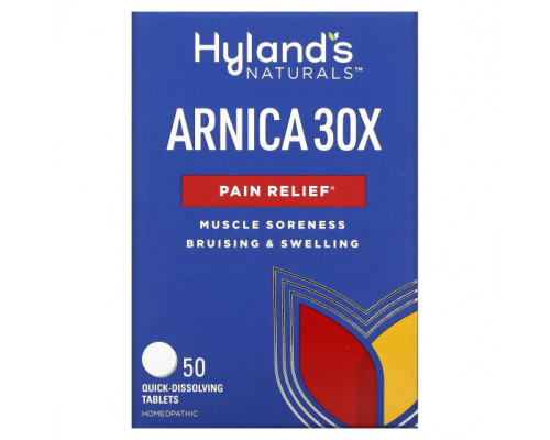 Арника Hyland's Naturals, Arnica (арника) 30X, 50 быстрорастворимых таблеток Арника Hyland's Naturals, Arnica (арника) 30X, 50 быстрорастворимых таблеток