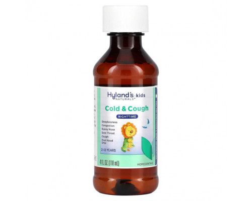 Детское здоровье Hyland's Naturals, От простуды и кашля для детей, для детей от 2 до 12 лет, без добавок, 118 мл (4 жидк. Унции) Детское здоровье Hyland's Naturals, От простуды и кашля для детей, для детей от 2 до 12 лет, без добавок, 118 мл (4 жидк. Унции)