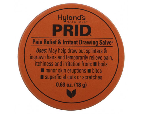 Растительные экстракты и настойки Prid, Pain Relief & Irritant Drawing Salve, 0.63 oz (18 g) Растительные экстракты и настойки Prid, Pain Relief & Irritant Drawing Salve, 0.63 oz (18 g)