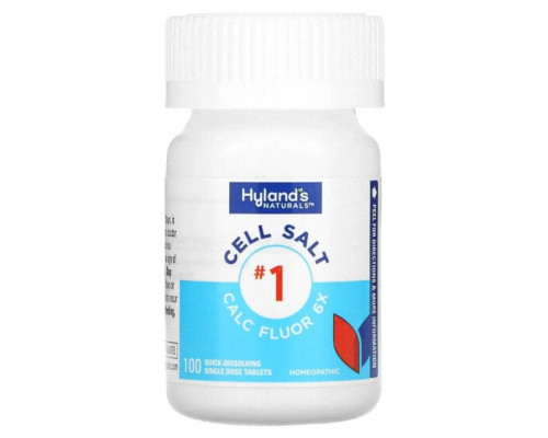 Травы и натуральные средства Hyland's Naturals, Cell Salt # 1, Calc Fluor 6X, 100 быстрорастворимых таблеток Травы и натуральные средства Hyland's Naturals, Cell Salt # 1, Calc Fluor 6X, 100 быстрорастворимых таблеток