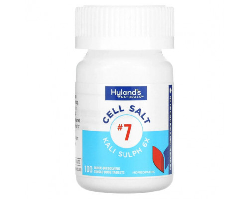 От гриппа и простуды Hyland's Naturals, Cell Salt # 7, Kali Sulph 6X, быстрорастворимая одна таблетка От гриппа и простуды Hyland's Naturals, Cell Salt # 7, Kali Sulph 6X, быстрорастворимая одна таблетка