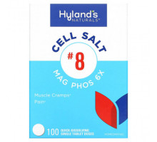 Магний Hyland's Naturals, Cell Salt # 8, Mag Phos 6X, 100 быстрорастворимых таблеток