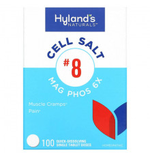 Магний Hyland's Naturals, Cell Salt # 8, Mag Phos 6X, 100 быстрорастворимых таблеток