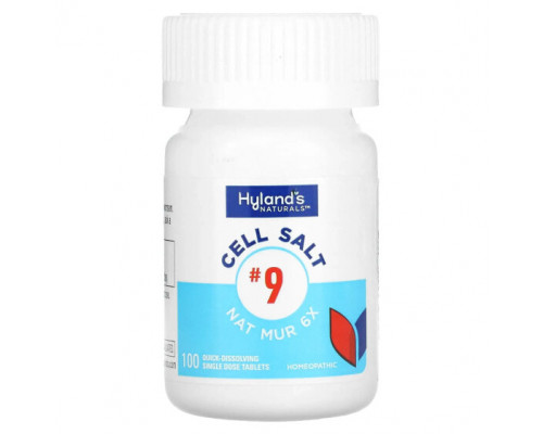 Травы и натуральные средства Hyland's Naturals, Cell Salt № 9, 100 быстрорастворимых отдельных таблеток Травы и натуральные средства Hyland's Naturals, Cell Salt № 9, 100 быстрорастворимых отдельных таблеток