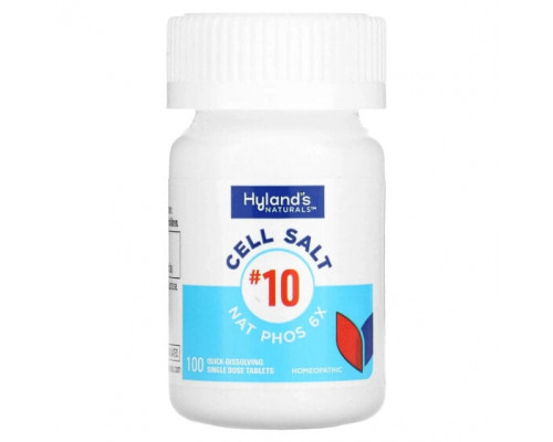 Травы и натуральные средства Hyland's Naturals, Cell Salt # 10, 100 быстрорастворимых отдельных таблеток Травы и натуральные средства Hyland's Naturals, Cell Salt # 10, 100 быстрорастворимых отдельных таблеток