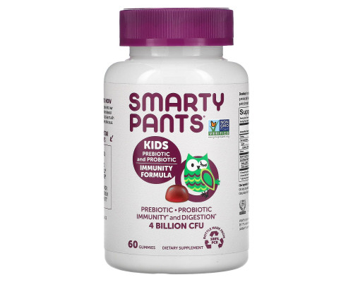 SmartyPants, Complete, Детский Пробиотик, Виноград, 60 конфет SmartyPants, Complete, Детский Пробиотик, Виноград, 60 конфет