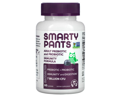 SmartyPants, Complete, Пробиотик для Взрослых, Голубика, 60 Жевательных Сладостей SmartyPants, Complete, Пробиотик для Взрослых, Голубика, 60 Жевательных Сладостей