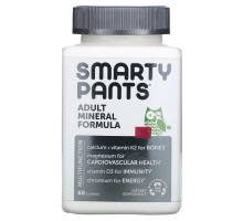 SmartyPants, Полноценный комплекс минералов для взрослых, магний, смесь ягод, 60 жевательных конфет