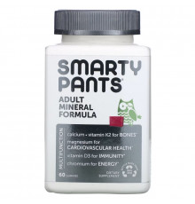 SmartyPants, Полноценный комплекс минералов для взрослых, магний, смесь ягод, 60 жевательных конфет