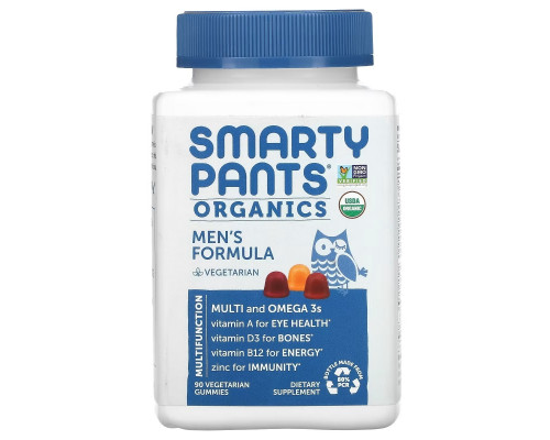 SmartyPants, Organic, Men's Complete, 90 Vegetarian Gummies SmartyPants, Organic, Men's Complete, 90 Vegetarian Gummies