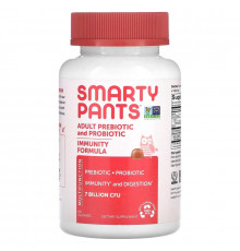 SmartyPants, Adult Prebiotic and Probiotic, Strawberry Creme, 7 Billion CFU, 60 Gummies