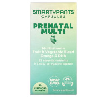 SmartyPants, Prenatal Multi, 30 вегетарианских капсул