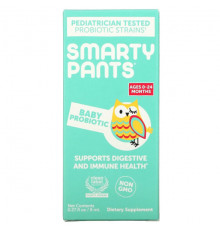 Детское здоровье SmartyPants, Детский пробиотик, 0–24 месяца, без добавок, 8 мл (0,27 жидк. Унции)