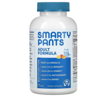 SmartyPants Комплекс мультивитаминов для взрослых + Омега 3 + Витамин D 180 Вкусных Жевательных Мармеладок