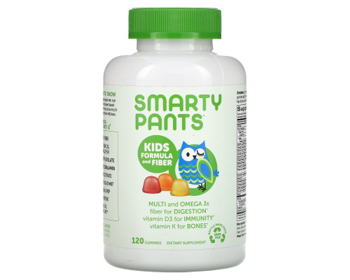 SmartyPants Kids Complete + Волокна + Омега-3 + Витамин D для детей 120 восхитительных медвежат SmartyPants Kids Complete + Волокна + Омега-3 + Витамин D для детей 120 восхитительных медвежат
