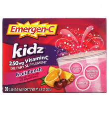 Emergen-C, для детей, фруктовый пунш, 30 пакетиков, 9,7 унций (2,6 гр)