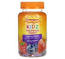 Витамин C Emergen-C, Kidz, ежедневная поддержка иммунитета, Berry Bash, 250 мг, 44 жевательные таблетки