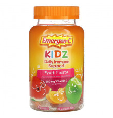 Детское здоровье Emergen-C, Ежедневная поддержка иммунитета для детей, Fruit Fiesta, 44 жевательные мармеладки