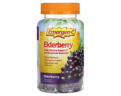 Фрукты и ягоды Emergen-C, Бузина`` 36 жевательных таблеток Фрукты и ягоды Emergen-C, Бузина`` 36 жевательных таблеток