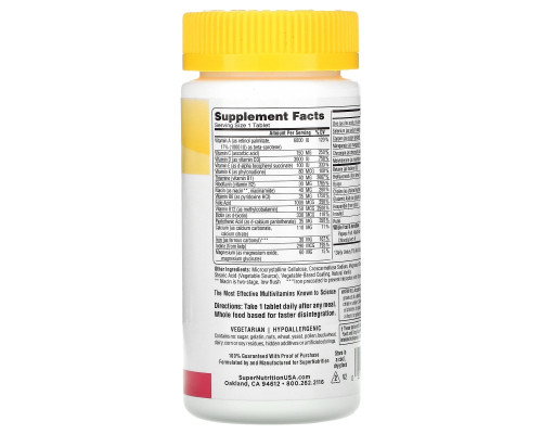 Super Nutrition, SimplyOne, PreNatal, Triple Power Multivitamins, 30 Tablets Super Nutrition, SimplyOne, PreNatal, Triple Power Multivitamins, 30 Tablets