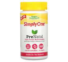 Super Nutrition, Simply One, пренататльные, тройные мощные мультивитамины, 90 таблеток