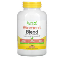 Super Nutrition, Women's Blend, Daily Multivitamin Plus Balancing Botanicals, Iron Free, 180 Tablets