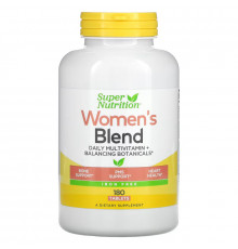 Super Nutrition, Women's Blend, Daily Multivitamin Plus Balancing Botanicals, Iron Free, 180 Tablets