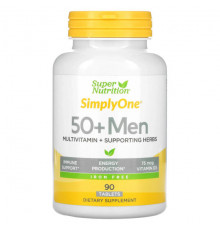Мужское здоровье SimplyOne, Men's 50+ Multivitamin with Supporting Herbs, Iron Free, 90 Tablets