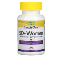 Super Nutrition, SimplyOne, 50+ Women, Multivitamin + Supporting Herbs, 90 Tablets