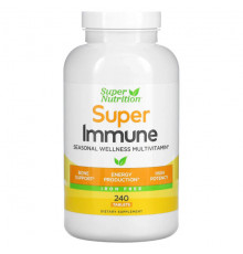 Витаминно-минеральные комплексы Super Immune, Immune-Strengthening Multivitamin with Glutathione, Iron-Free, 240 Tablets