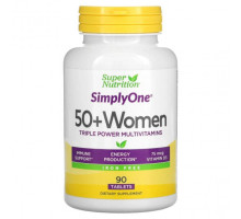 Витаминно-минеральные комплексы SimplyOne, Women’s 50+ Triple Power Multivitamins, Iron Free, 90 Tablets