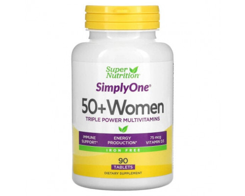 Витаминно-минеральные комплексы SimplyOne, Women’s 50+ Triple Power Multivitamins, Iron Free, 90 Tablets Витаминно-минеральные комплексы SimplyOne, Women’s 50+ Triple Power Multivitamins, Iron Free, 90 Tablets