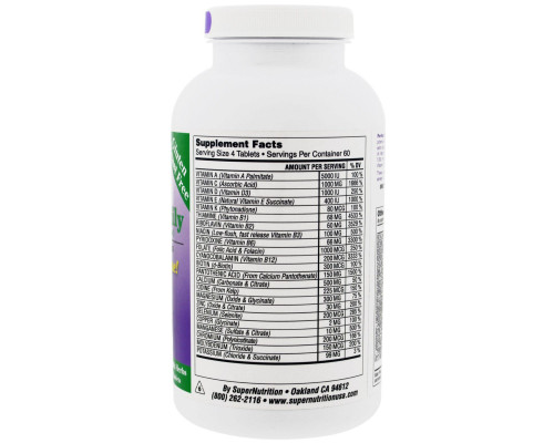 Super Nutrition Perfect Family без железа 240ct