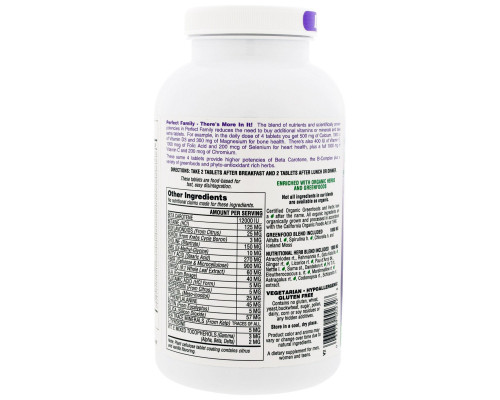 Super Nutrition Perfect Family без железа 240ct