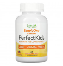 Super Nutrition, erfect Kids Complete Multi-Vitamin, Wild-Berry Flavor, 60 Vegetarian Chewable Tablets
